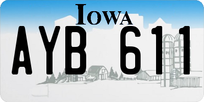 IA license plate AYB611