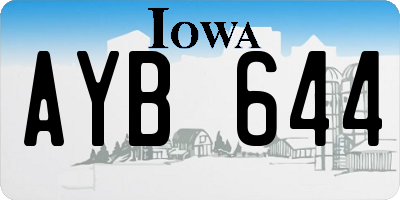 IA license plate AYB644