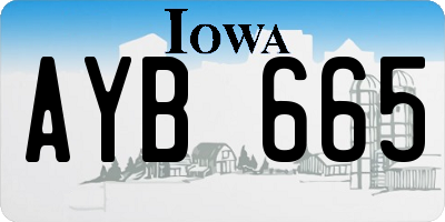 IA license plate AYB665