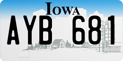 IA license plate AYB681