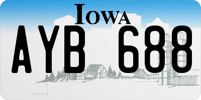 IA license plate AYB688