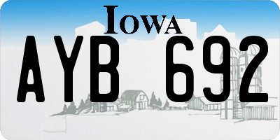 IA license plate AYB692