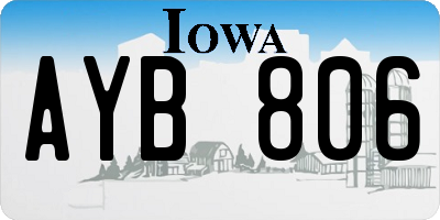 IA license plate AYB806