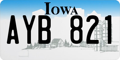 IA license plate AYB821