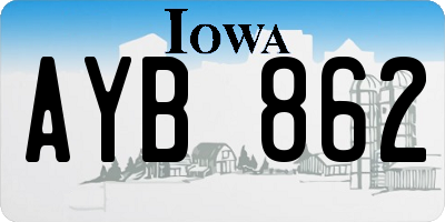 IA license plate AYB862