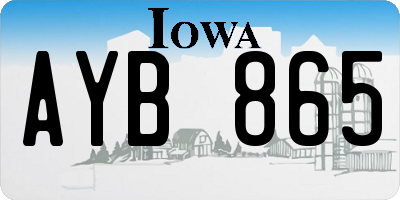 IA license plate AYB865