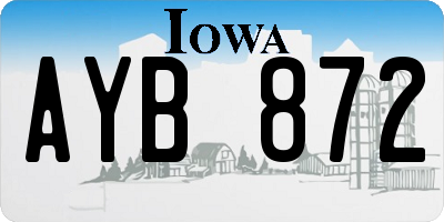 IA license plate AYB872