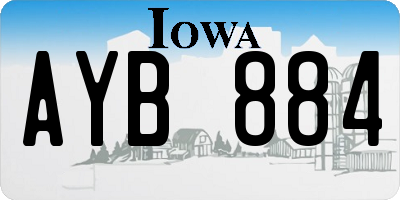 IA license plate AYB884