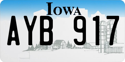 IA license plate AYB917