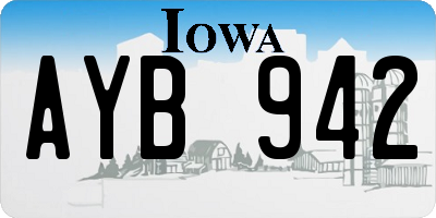 IA license plate AYB942