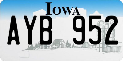 IA license plate AYB952