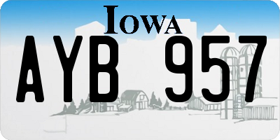 IA license plate AYB957