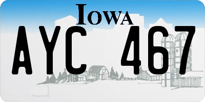 IA license plate AYC467