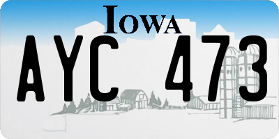 IA license plate AYC473