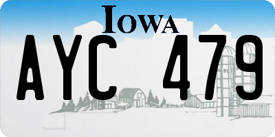 IA license plate AYC479
