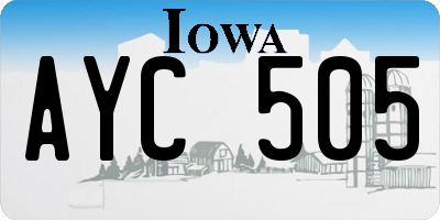 IA license plate AYC505
