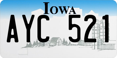 IA license plate AYC521