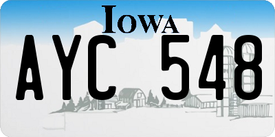 IA license plate AYC548