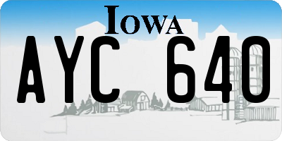 IA license plate AYC640