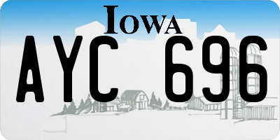IA license plate AYC696