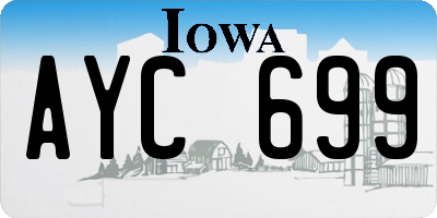 IA license plate AYC699