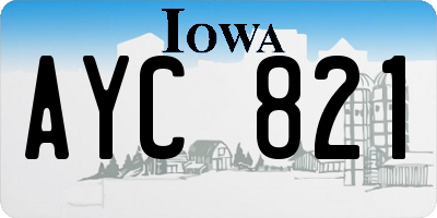 IA license plate AYC821
