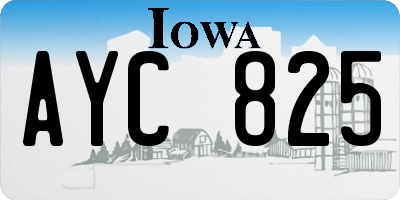 IA license plate AYC825