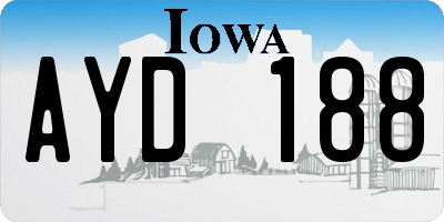IA license plate AYD188