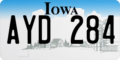 IA license plate AYD284