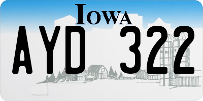 IA license plate AYD322
