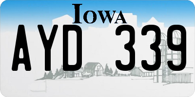 IA license plate AYD339
