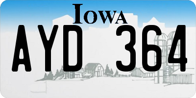 IA license plate AYD364
