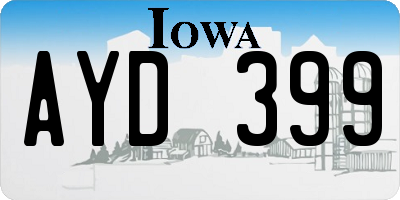 IA license plate AYD399