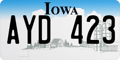 IA license plate AYD423
