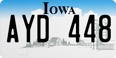 IA license plate AYD448
