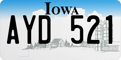 IA license plate AYD521