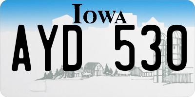 IA license plate AYD530