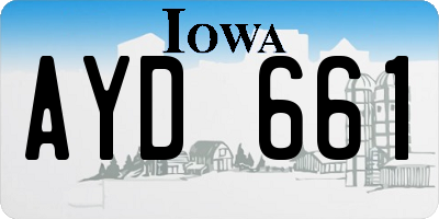 IA license plate AYD661