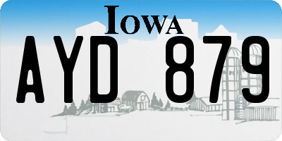 IA license plate AYD879