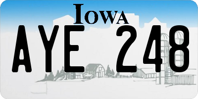 IA license plate AYE248