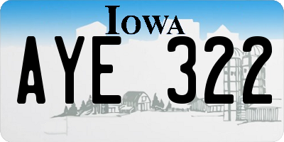 IA license plate AYE322