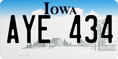IA license plate AYE434