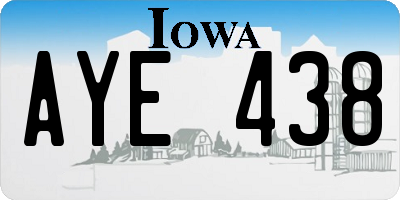 IA license plate AYE438