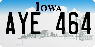 IA license plate AYE464
