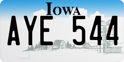 IA license plate AYE544