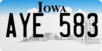 IA license plate AYE583