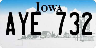 IA license plate AYE732