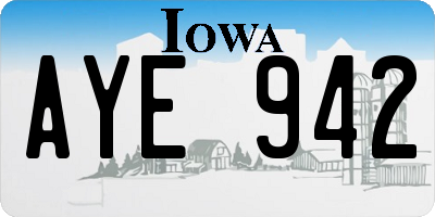 IA license plate AYE942