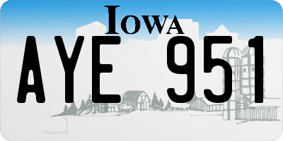 IA license plate AYE951