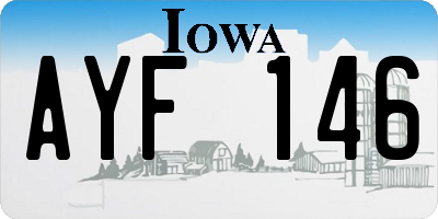 IA license plate AYF146